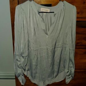Beautiful flowy grey blouse